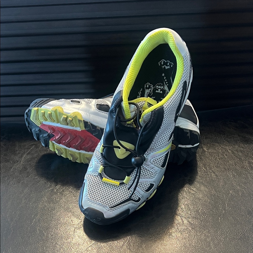 Men’s Dynafit Trail Running Shoes - Black, White, Yellow, size 11,
